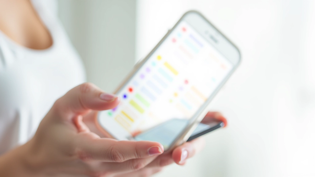 Smartphone affichant une application de gestion de tâches avec des listes colorées et des cases à cocher